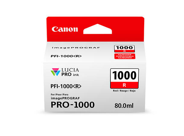 Canon Blekk LUCIA PFI-1000R Rød Til Canon ImagePrograf Pro-1000 80ml